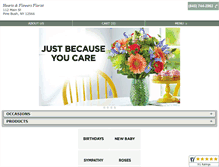 Tablet Screenshot of heartsandflowersflorist.net